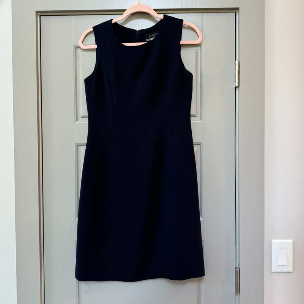CASUAL CORNER ANNEX ESSENTIALS | Blue Sheath Work Dress Size 2